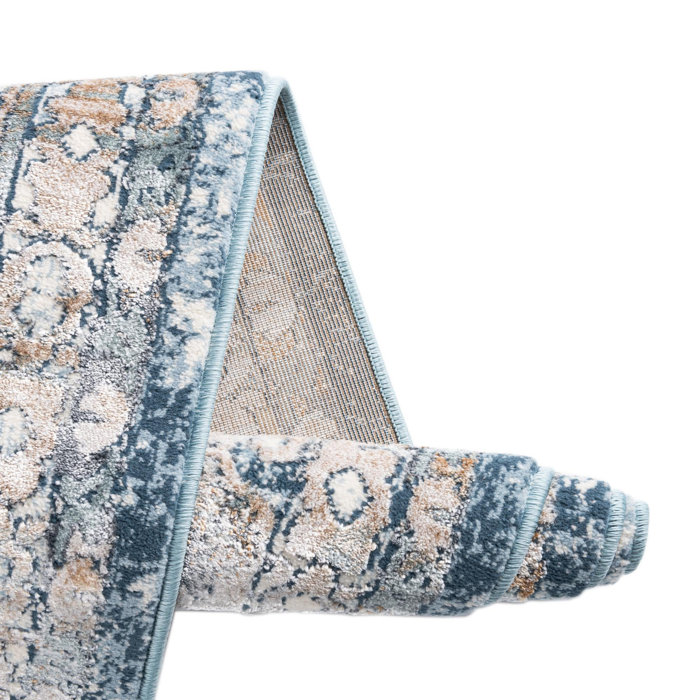 Langley Street Alamo Oriental Blue/Brown/Beige Area Rug & Reviews Wayfair